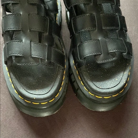Dr. Martens Ricki Gladiator Black Platform Sandals 7 - Picture 10 of 14